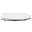 PLANETE BAIN - Abattant WC blanc de forme ovale en duroplast antibactérien avec fermeture ralentie, réglable et déclipsable - Melodi - vignette