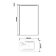PLANETE BAIN - Meuble lave mains wc noir mat avec lave-mains design noir - l.42.5 X H. 68.6 cm - sans robinetterie - Austin - vignette
