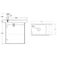 PLANETE BAIN - Meuble lave mains effet bois et noir avec porte serviette pour toilette - vignette