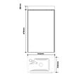 PLANETE BAIN - Meuble lave mains wc noir mat sans robinetterie - l.42.5 X H. 72.5 cm - pour robinetterie à gauche - Austral - vignette