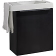 PLANETE BAIN - Meuble noir mat Solo avec lave-mains et porte serviette intégré pour Robinet à droite - poignée noire - vignette