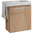 PLANETE BAIN - Meuble décor chêne oak Solo avec lave-mains et porte serviette intégré pour Robinet à droite - vignette
