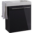 PLANETE BAIN - Meuble gris anthracite Solo avec lave-mains et porte serviette intégré pour Robinet à droite - vignette