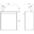 PLANETE BAIN - Pack lave-mains Blanc mat avec lave-mains extra fin blanc - Mitigeur à gauche - L.42.5 X H. 48.6 cm - Hanos - vignette