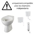 PLANETE BAIN - Cuvette WC à alimentation indépendante sortie verticale Atlas - vignette