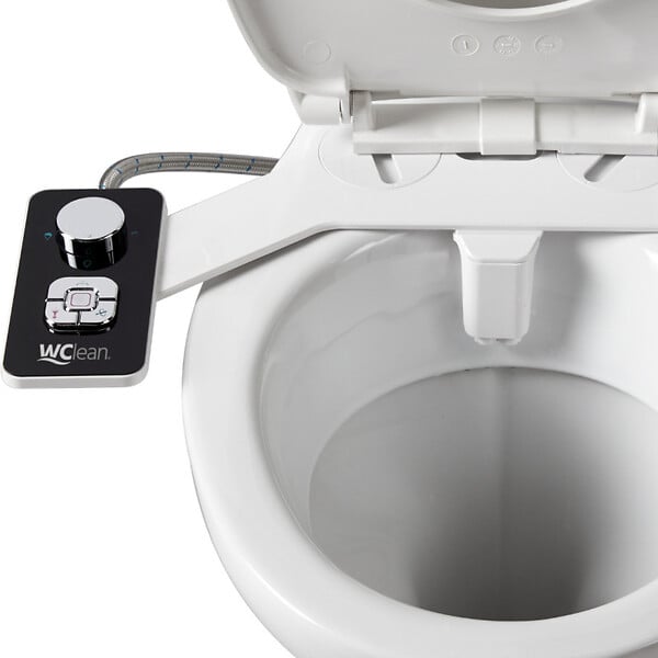 WC CLEAN - Kit bidet douchette slim pour abattant 'jet' coloris noir - large