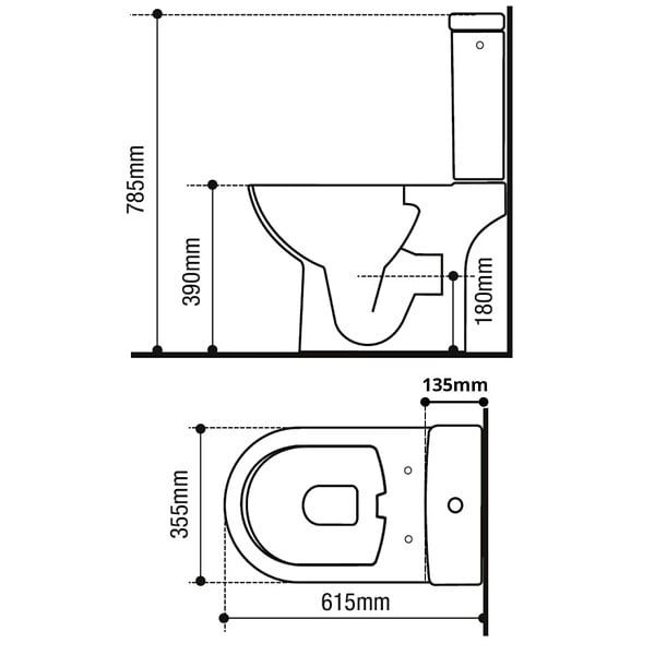 PLANETE BAIN - Pack wc à poser sans bride sortie horizontale ou verticale - FRIENDLY - large