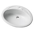 PLANETE BAIN - Vasque à encastrer ovale 54 cm en céramique - blanc brillant - Ibiza - vignette