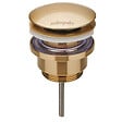 WIRQUIN - Bonde universelle laiton doré brossé mat pour lavabo vasque avec ou sans trop plein - 1'1/4 - Wirquin - vignette