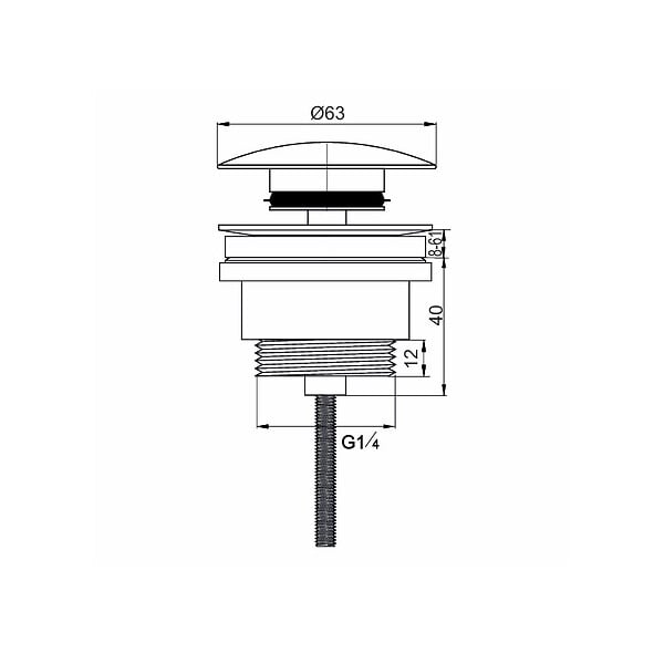 WIRQUIN - Bonde universelle laiton doré brossé mat pour lavabo vasque avec ou sans trop plein - 1'1/4 - Wirquin - large