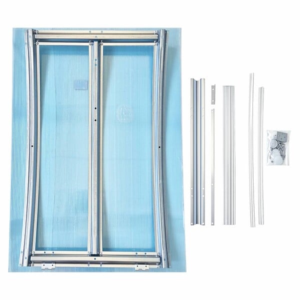 KLASIKA GREENHOUSES - Fenêtre de toit serre KLASIKA ARCH 100 x 60 cm, ouvre-fenêtre automatique inclus - large