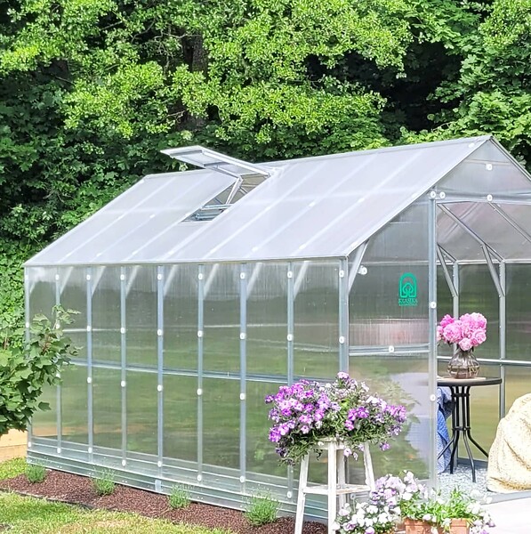 KLASIKA GREENHOUSES - Fenêtre de toit serre KLASIKA HOUSE 48 x 69 cm, ouvre-fenêtre automatique inclus - large