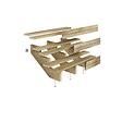 DIRECT-ABRIS - Escalier Bois Exterieur - 3 Marches Pleines - Largeur : 1m20 - Hauteur : 51cm - Avec Contremarches - Pin du Nord - Traité Autoclave - vignette