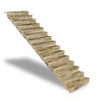 DIRECT-ABRIS - Escalier Bois Exterieur - 15 Marches Pleines - Largeur : 1m20 - Hauteur : 2m55 - Avec Contremarches - Pin du Nord - Traité Autoclave - vignette