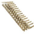 DIRECT-ABRIS - Escalier Bois Exterieur - 15 Marches Pleines - Largeur : 1m20 - Hauteur : 2m55 - Avec Contremarches - Pin du Nord - Traité Autoclave - vignette