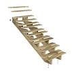 DECKLINEA - Escalier Bois Exterieur - 7 Marches - Largeur = 80cm - Marches découpables - Sans Contremarches - Pin du Nord - Traité Autoclave - vignette
