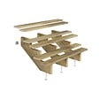 DIRECT-ABRIS - Escalier Bois Exterieur - 3 Marches - Largeur : 1m20 - Hauteur : 51cm - Sans Contremarches - Pin du Nord - Traité Autoclave - vignette