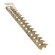 DECKLINEA - Escalier Bois Exterieur - 15 Marches - Largeur = 80cm - Marches découpables - Sans Contremarches - Pin du Nord - Traité Autoclave - vignette