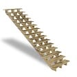 DIRECT-ABRIS - Escalier Bois Exterieur - 15 Marches - Largeur : 1m20 - Hauteur : 2m55 - Sans Contremarches - Pin du Nord - Traité Autoclave - vignette