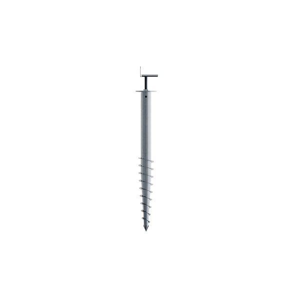 DECKLINEA - Vis de Fondation SPIRAL - Pour Terrasse - Hauteur : 80 cm - Support en L inclus - Fixation Sans Beton - large