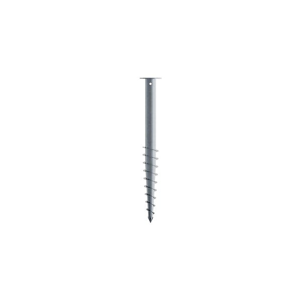 DECKLINEA - Vis de Fondation SPIRAL - Pour Terrasse - Hauteur : 80 cm - Support en L inclus - Fixation Sans Beton - large