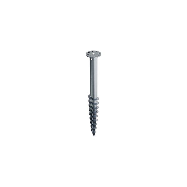 DECKLINEA - Vis de Fondation SPIRAL - Pour Terrasse - Hauteur : 80 cm - Support en L inclus - Fixation Sans Beton - large