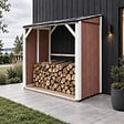TIMBELA - Abri à bûches - 220x120xH220 cm / 2,54 m² - Capacité ~4,4 m³ - TIMBELA M984-REDWOOD RED - vignette