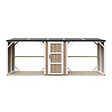 TIMBELA - Abri à bûches double avec remise - 556x120xH220 cm / 6,49 m² - Capacité ~8,8 m³ - TIMBELA M986-TERRA BROWN - vignette