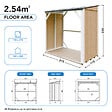 TIMBELA - Abri à bûches - 220x120xH220 cm / 2,54 m² - Capacité ~4,4 m³ - TIMBELA M984-TERRA BROWN - vignette