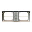 TIMBELA - Abri à bûches double avec remise - 556x120xH220 cm / 6,49 m² - Capacité ~8,8 m³ - TIMBELA M986-TUNDRA GREY - vignette