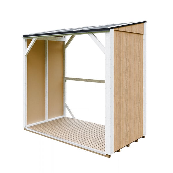TIMBELA - Abri à bûches - 220x120xH220 cm / 2,54 m² - Capacité ~4,4 m³ - TIMBELA M984-HARVEST HONEY - large