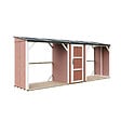 TIMBELA - Abri à bûches double avec remise - 556x120xH220 cm / 6,49 m² - Capacité ~8,8 m³ - TIMBELA M986-REDWOOD RED - vignette