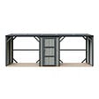 TIMBELA - Abri à bûches double avec remise - 556x120xH220 cm / 6,49 m² - Capacité ~8,8 m³ - TIMBELA M986-TUNDRA CAVERN - vignette