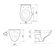PLANETE BAIN - Cuvette WC suspendu NF sans bride Geo, abattant frein de chute declipsable - vignette