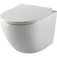 PLANETE BAIN - Pack WC suspendu gain de place bâti mural verre noir + cuvette sans bride vortex Turbi - vignette