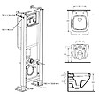 SIAMP - Pack WC Suspendu compact Bâti Universel Siamp avec Cuvette Almeria - vignette