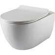 PLANETE BAIN - Pack WC suspendu mural en verre blanc et cuvette carénée sans bride CERES - vignette