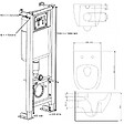 SIAMP - Pack WC Suspendu Bâti-support Universel Siamp avec Cuvette Sans Bride grise Knidos - vignette