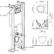 SIAMP - Pack WC Suspendu Bâti-support Universel Siamp avec Cuvette Sans Bride Samara - vignette