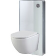 PLANETE BAIN - Pack WC suspendu gain de place bâti mural verre blanc + cuvette sans bride Corolla - vignette