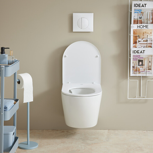 SIAMP - Pack WC Suspendu compact Bâti Universel Siamp avec Cuvette Sans Bride vortex Turbi - large