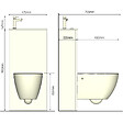 PLANETE BAIN - Pack WC suspendu avec lave-mains intégré + cuvette gain de place sans bride corolla Noir mat - vignette
