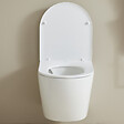 PLANETE BAIN - Cuvette WC suspendu compacte 48.2 cm sans bride vortex turbi, abattant frein de chute déclipsable - vignette