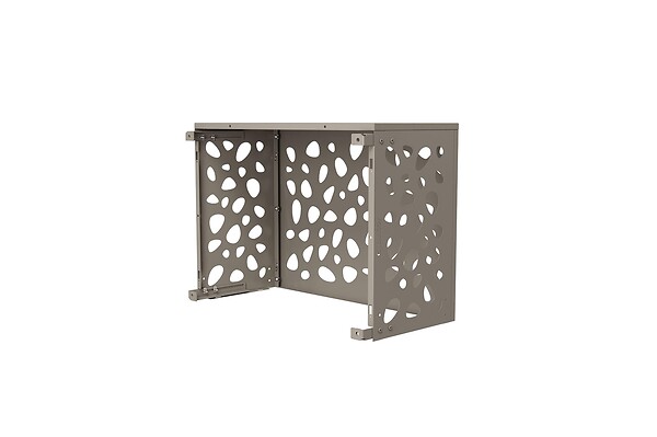 CASANOOV - Casanoov Cache clim & pompe à chaleur ANETO SUNNY aluminium taupe - taille S - large