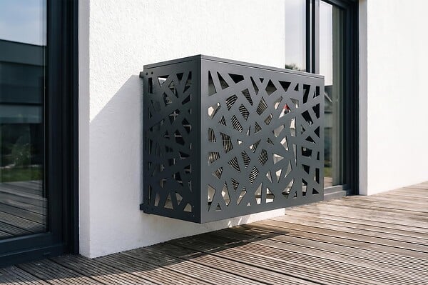 CASANOOV - Casanoov Cache clim & pompe à chaleur ANETO RUIVO aluminium gris - taille M - large