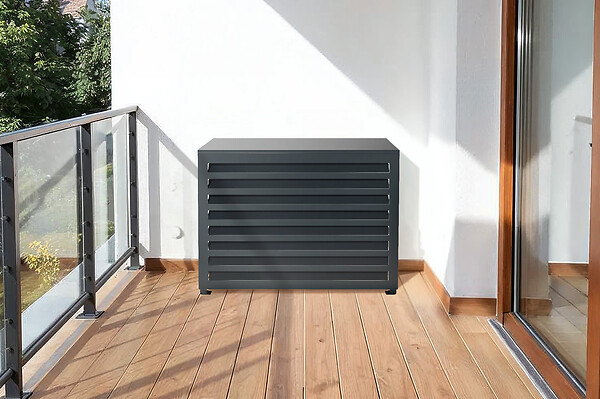 CASANOOV - Casanoov Cache Climatiseur Extérieur Acier Gris Anthracite Taille S 90x68x60 Amaro - large