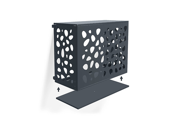 CASANOOV - Casanoov Cache Climatiseur Extérieur Acier Gris Anthracite Taille S 90x68x60 Sunny Avec Face Inférieure - large