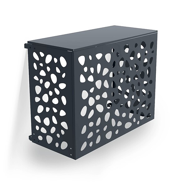 CASANOOV - Casanoov Cache Climatiseur Extérieur Acier Gris Anthracite Taille M 105x84x65 Amaro Sunny - large