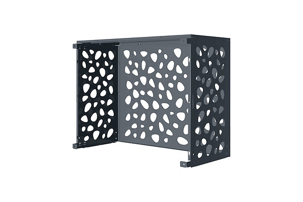 CASANOOV - Casanoov Cache Climatiseur Extérieur Acier Gris Anthracite Taille M 105x84x65 Amaro Sunny - large