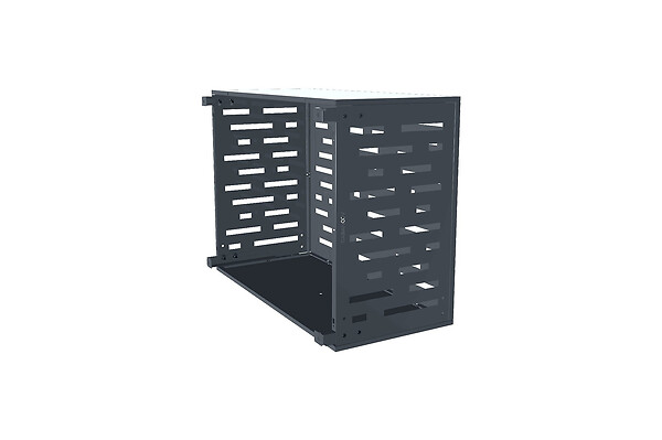 CASANOOV - Casanoov Cache Climatiseur Extérieur Acier Gris Anthracite Taille S 90x68x60 Amaro Arlberg Avec Face Inférieure - large